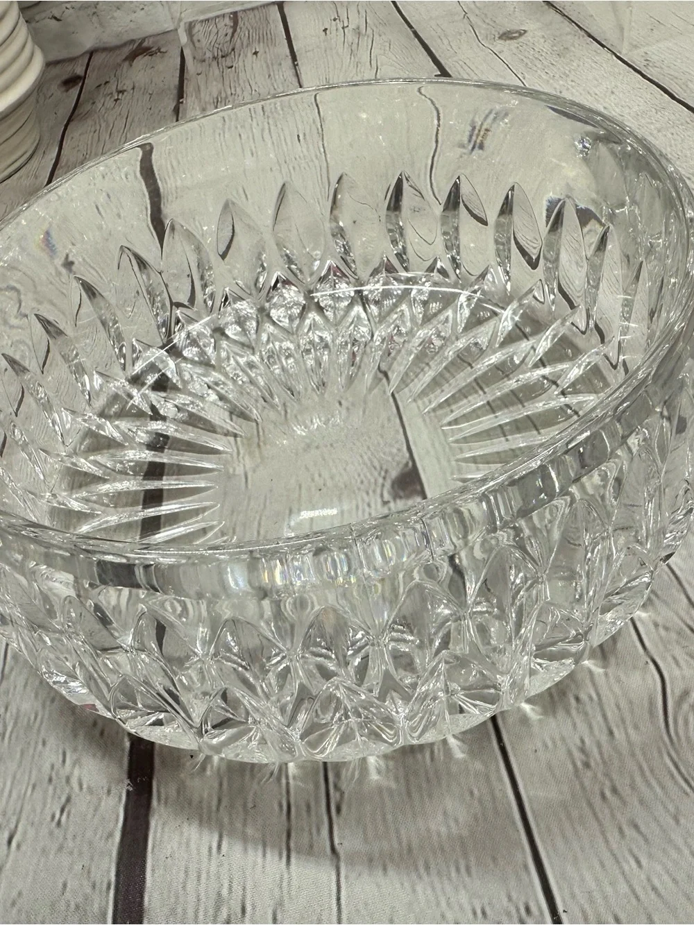 vtg Gorham Althea Crystal Bowl diameter** decor centerpiece heavy no box classic